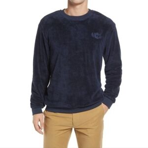 UGG Coby sherpa Pullover Crewneck Sweatshirt Twilight Blue Size XL